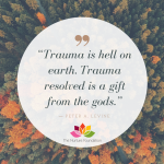 “Trauma is hell on earth. Trauma resolved is a gift from the gods.”